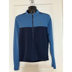 Pearl Izumi Cycling Jersey Mens Medium Blue Long Sleeve Full Zip Bike Top